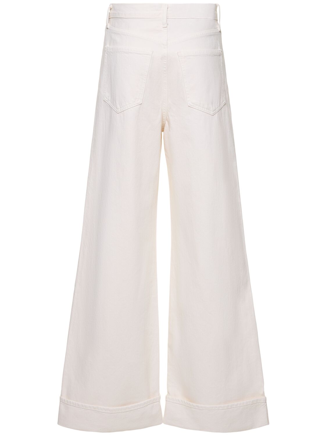 Shop Agolde Dame High Rise Wide Leg Jeans In White