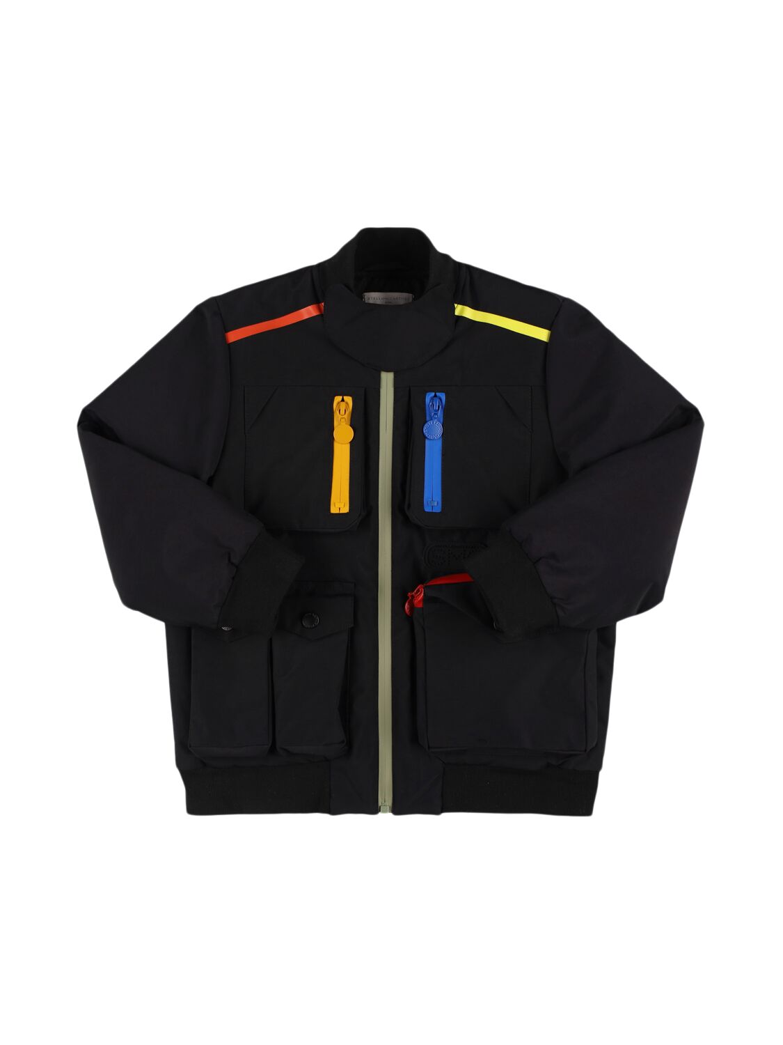 Stella Mccartney Cotton Blend Technical Canvas Jacket In Black