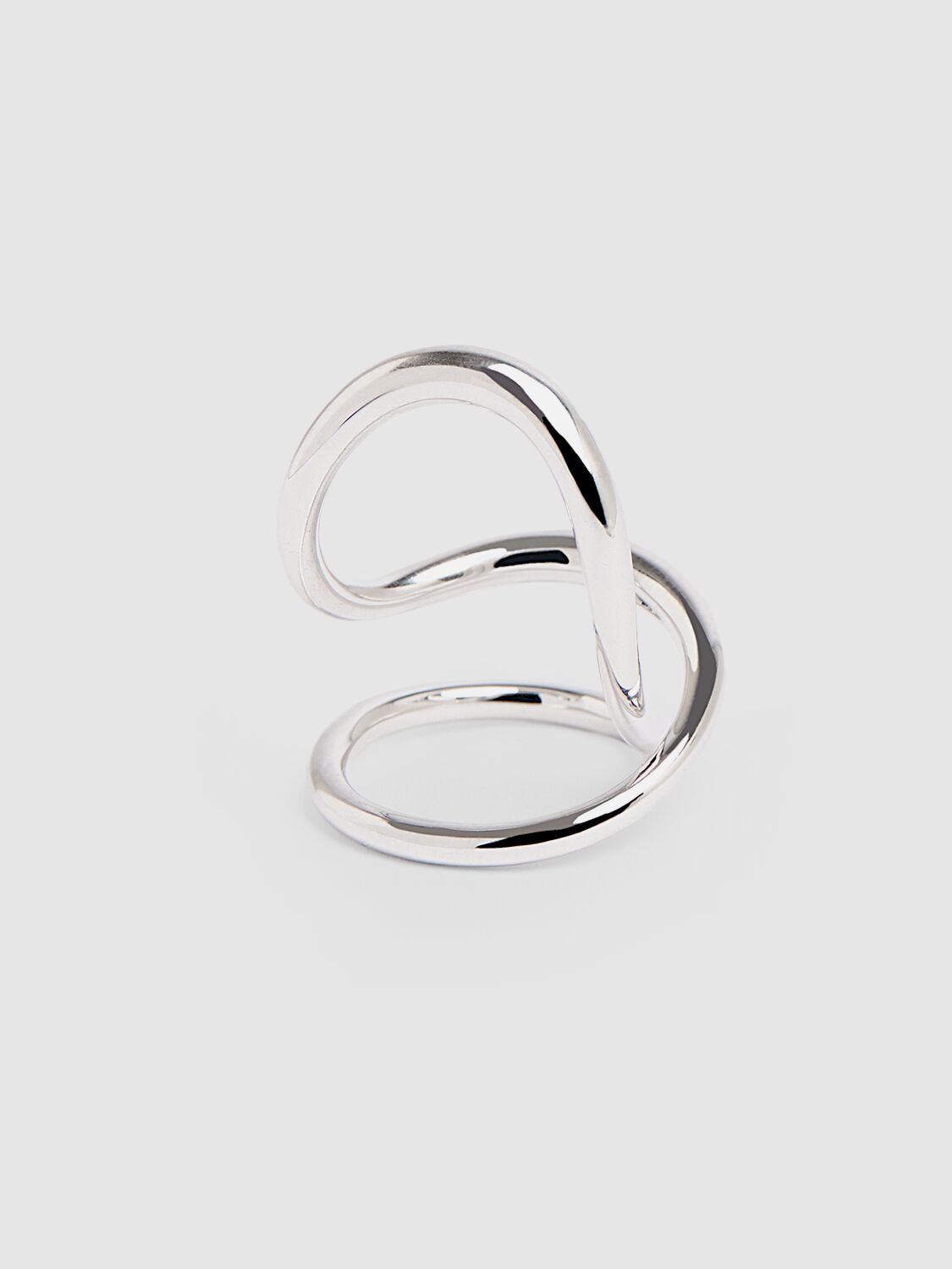 Shop Charlotte Chesnais Bag Ribbon Silver Ring In 银色