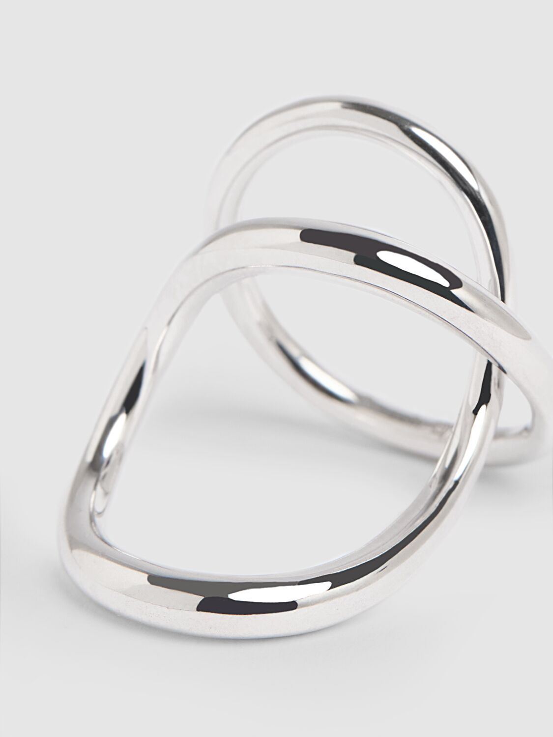 Shop Charlotte Chesnais Bag Ribbon Silver Ring In 银色