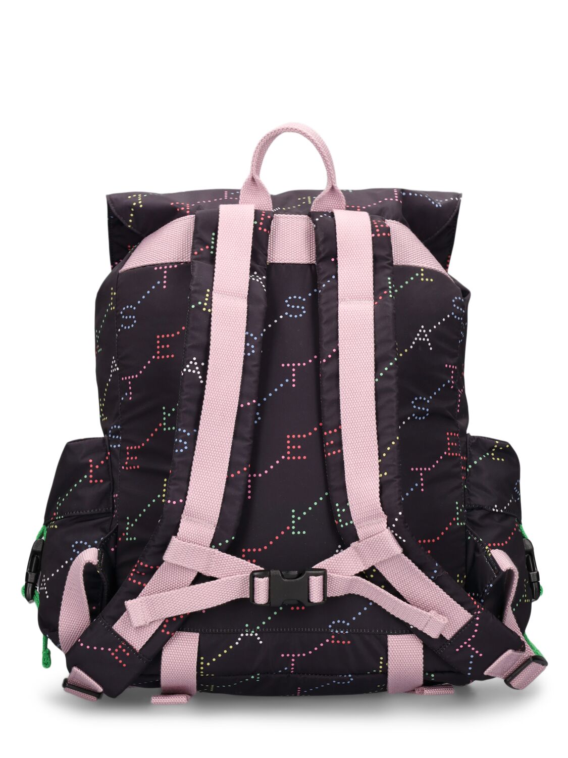 Shop Stella Mccartney Printed Nylon Backpack In Black