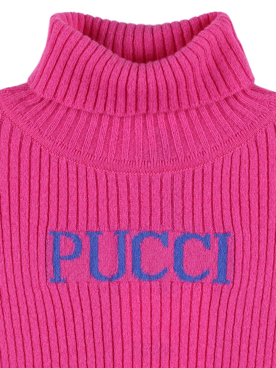 Shop Pucci Wool & Cashmere Knit Turtleneck In Fuchsia