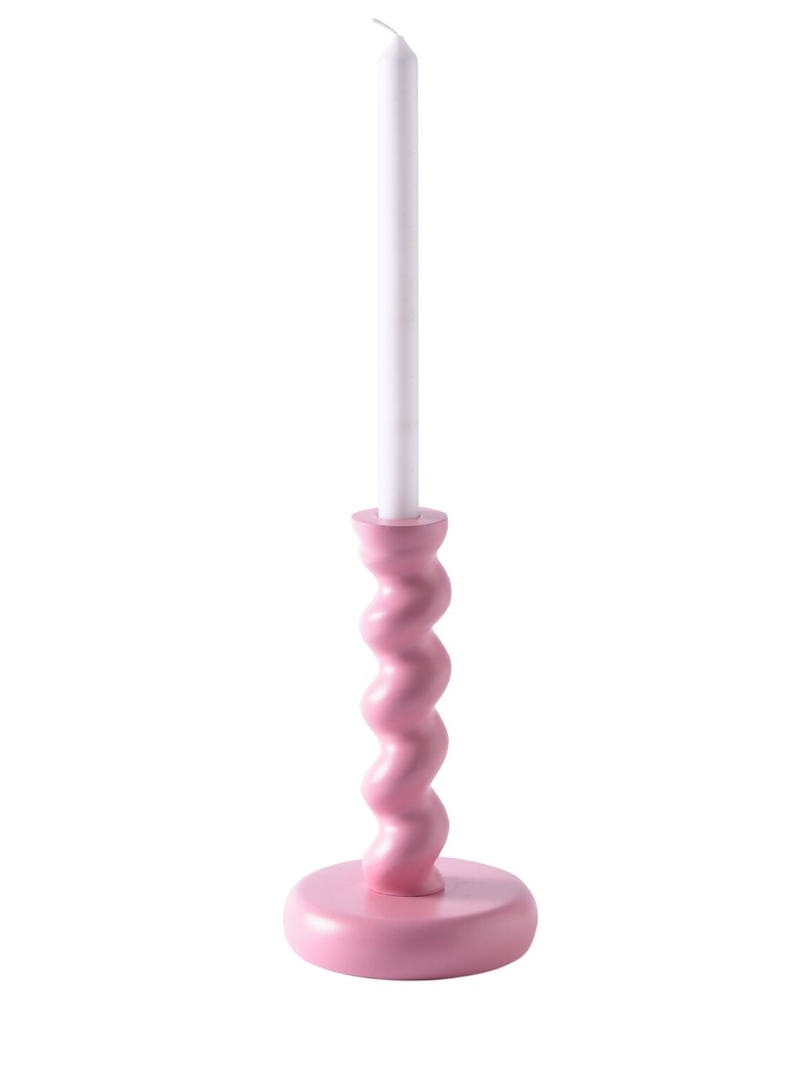 Polspotten Twister Candle Holder In Pink