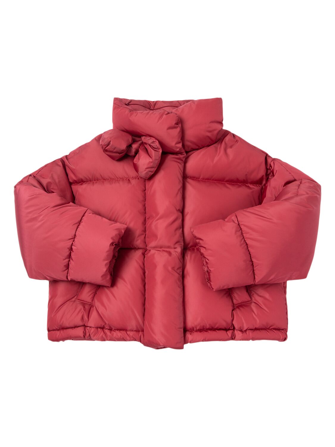 Il Gufo Hooded Nylon Down Jacket In Red