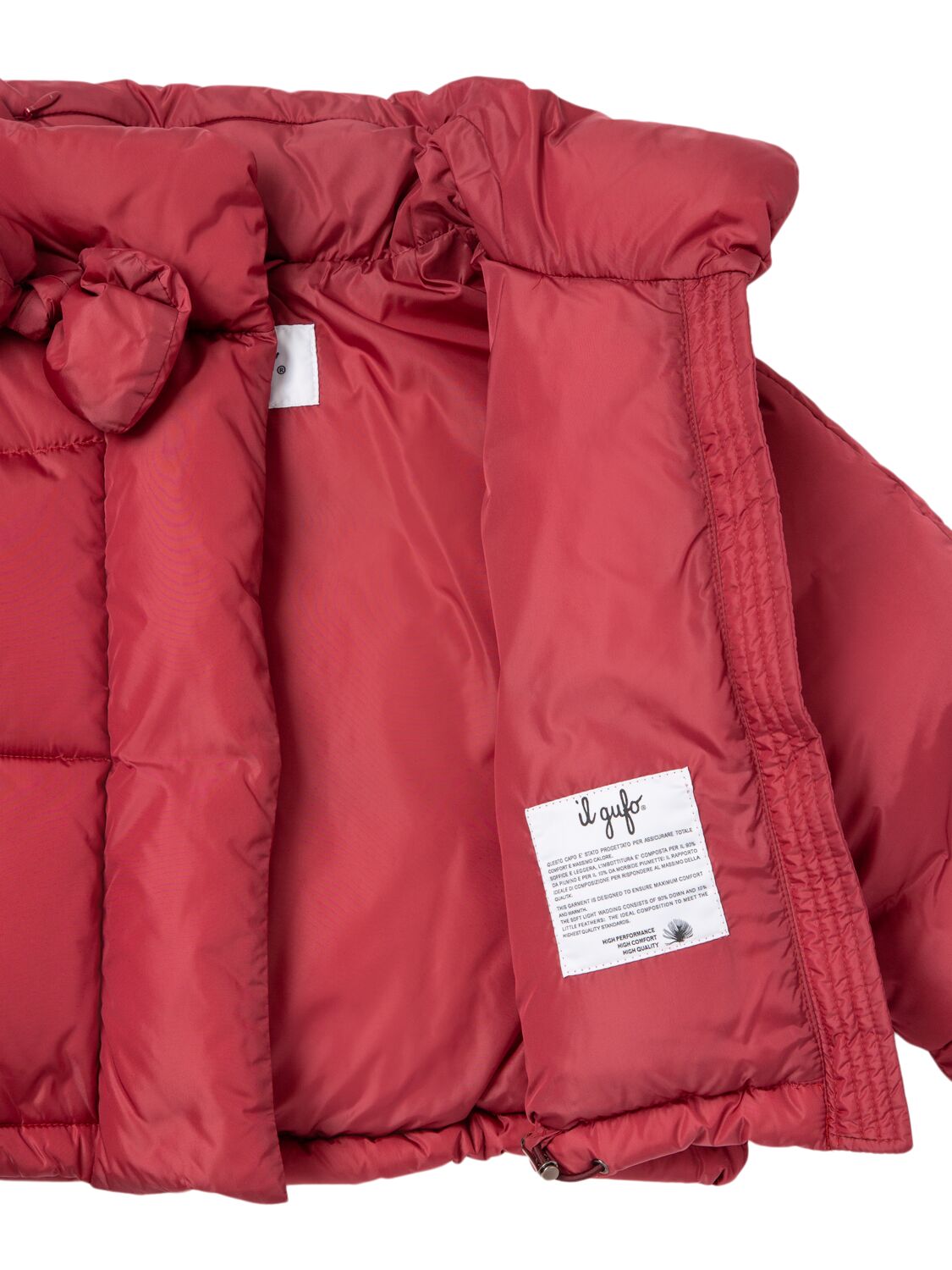 Shop Il Gufo Hooded Nylon Down Jacket In Red