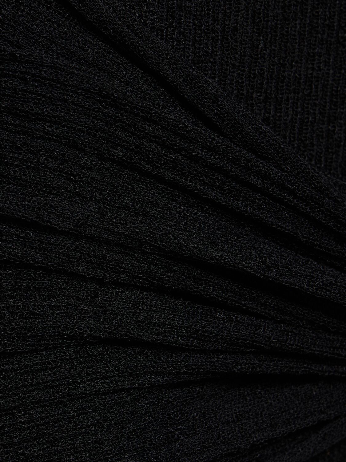 Shop Aya Muse Keefe Viscose Blend Mini Dress W/train In Black