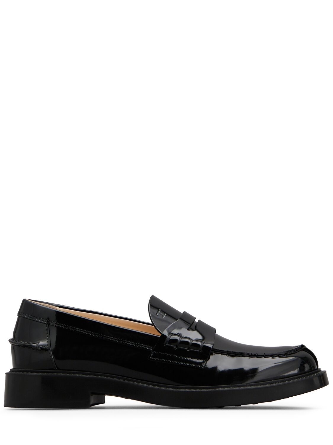 Tod's 25mm Patent Leather Loafers In Black