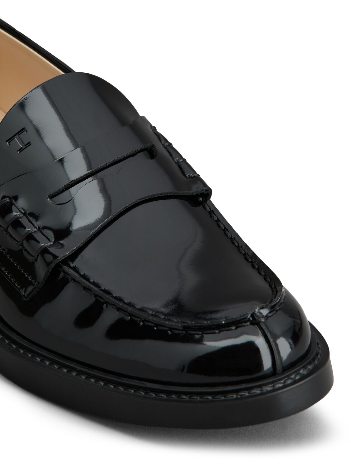 Tod's 25mm Patent Leather Loafers In Black