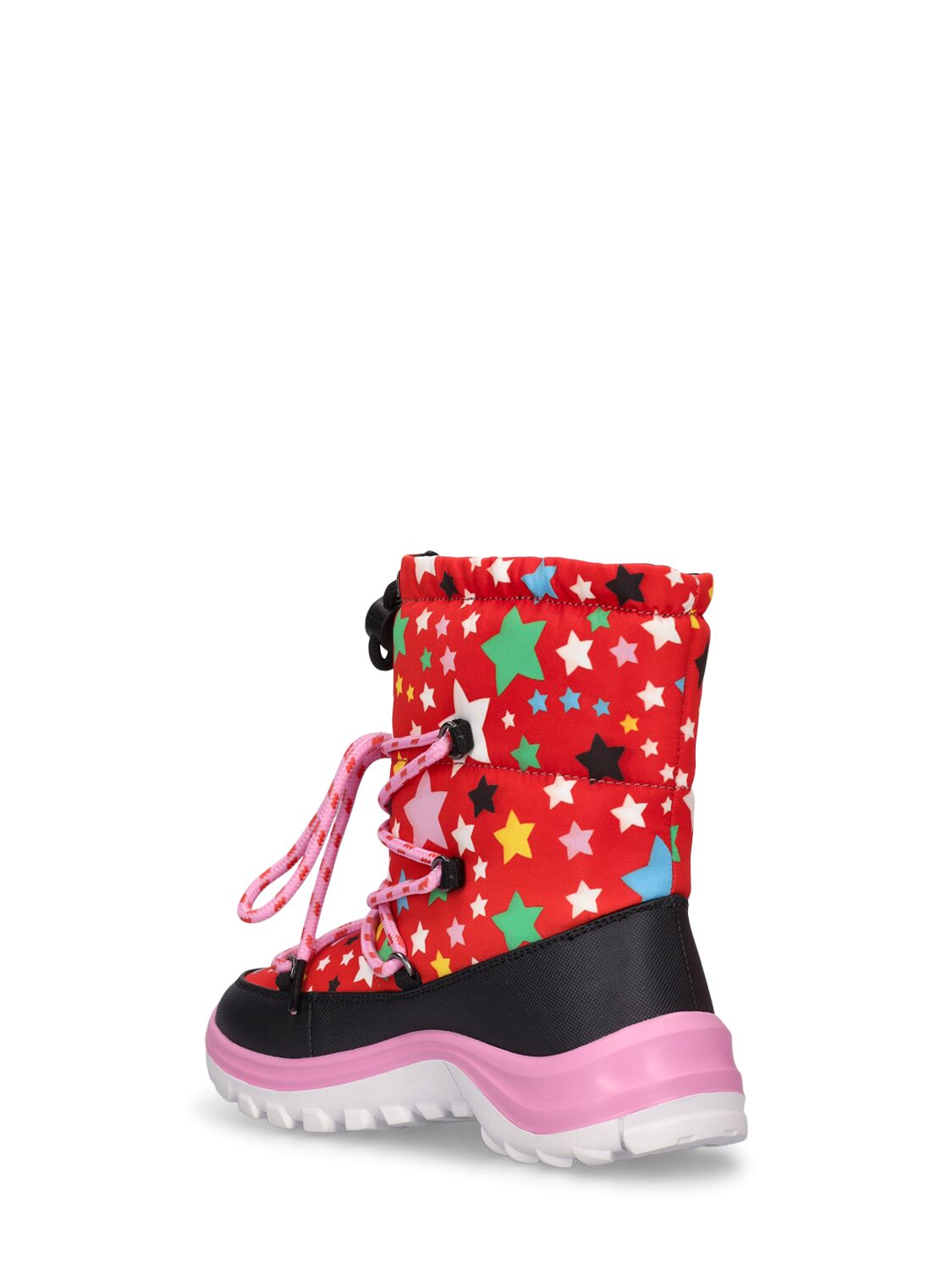 Shop Stella Mccartney Printed Poly Snow Boots In Red/multi