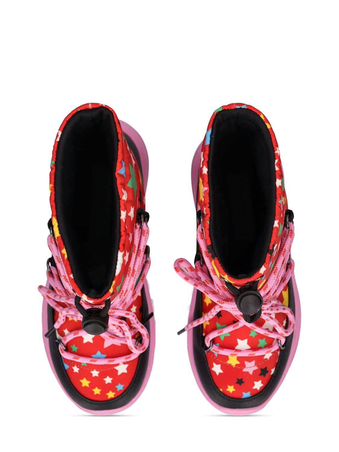 Shop Stella Mccartney Printed Poly Snow Boots In Red/multi