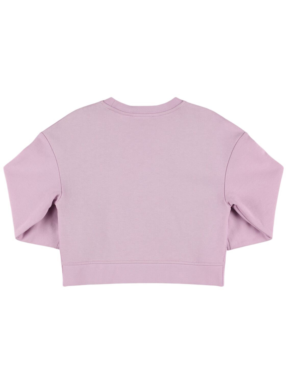 Shop Stella Mccartney Logo Cotton Sweatshirt In Light Purple