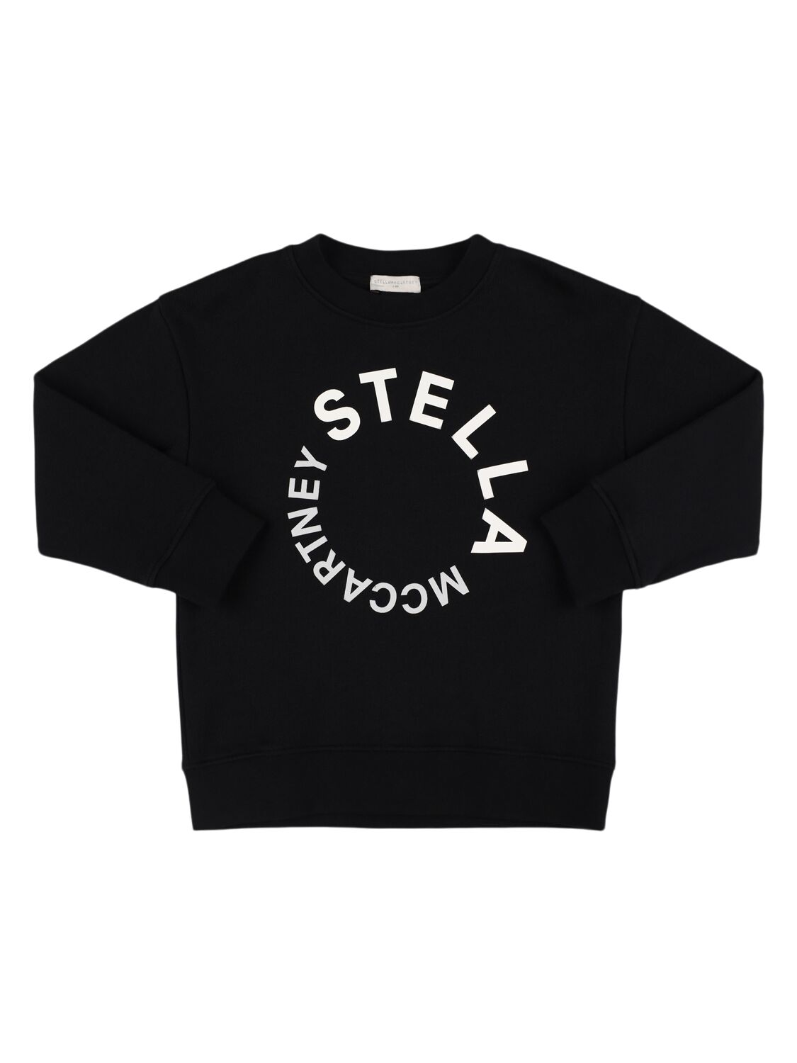 Stella Mccartney Printed Cotton Sweatshirt In Black