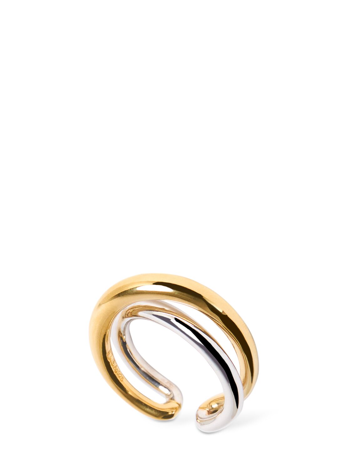 Charlotte Chesnais Bague Initial Vermeil & Silver Ring In Gold,silver
