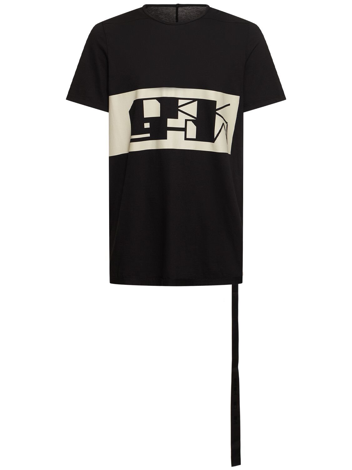 Shop Rick Owens Drkshdw Level T Printed Cotton T-shirt In Black,pearl