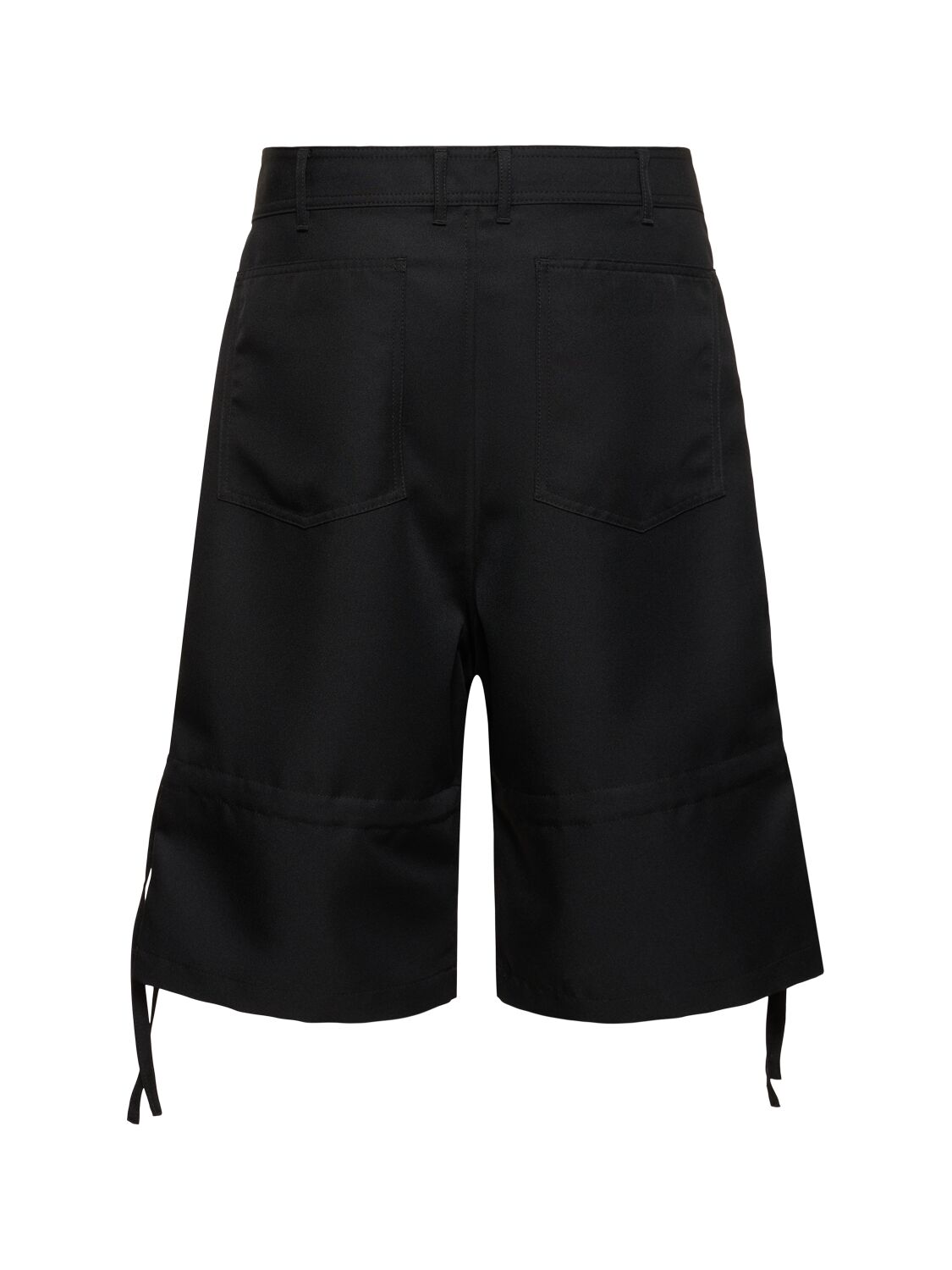 Shop Comme Des Garçons Shirt Solid Twill Shorts In Black