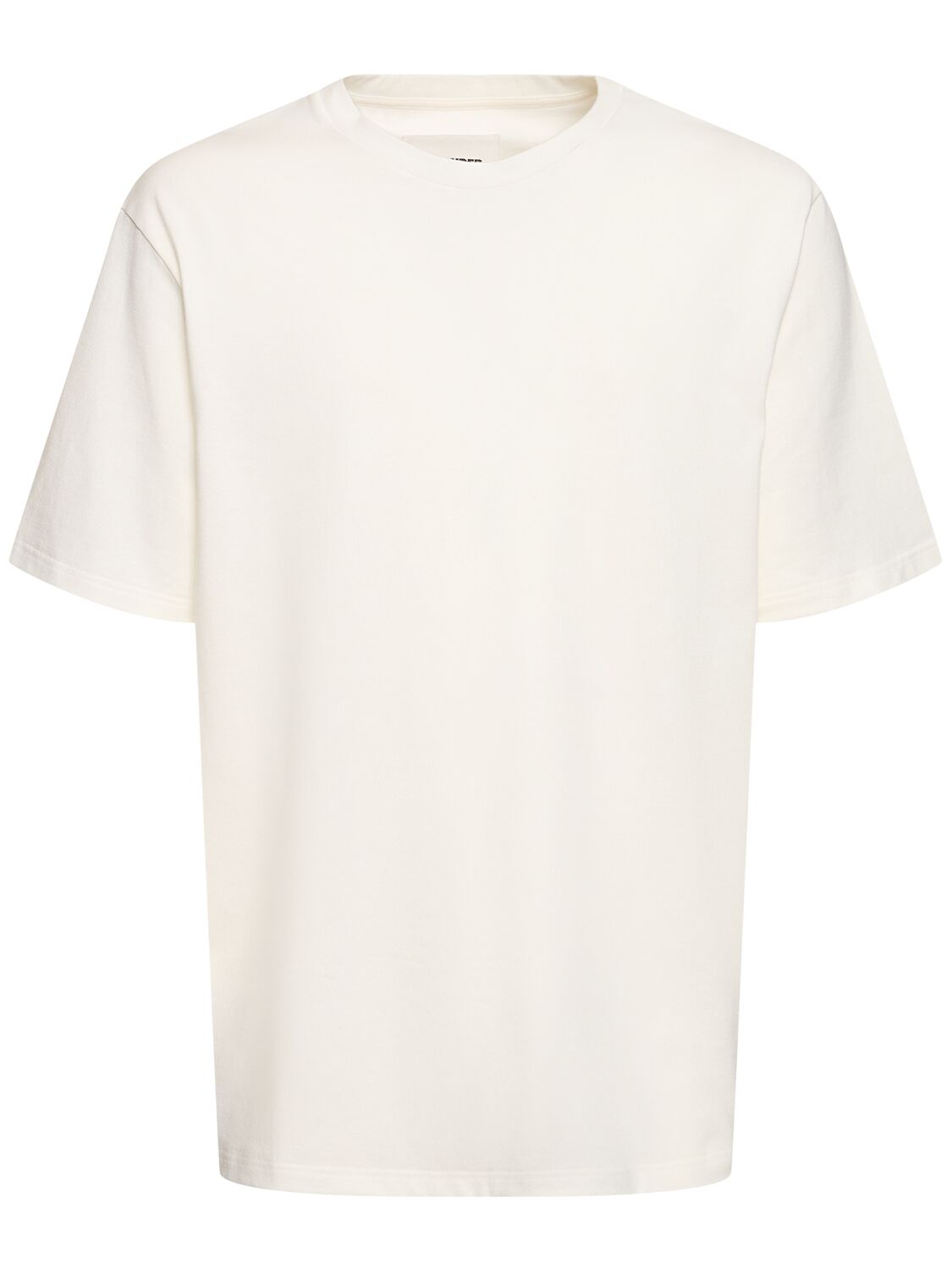 Jil Sander Cotton Jersey Long T-shirt In Coconut
