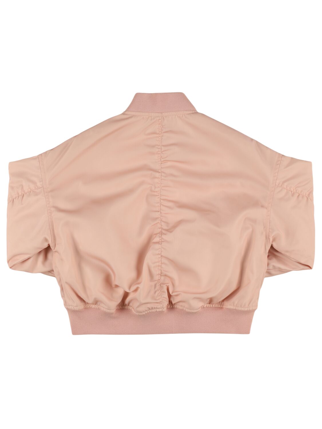 Shop Stella Mccartney Poly Twill Satin Bomber Jacket In Pink