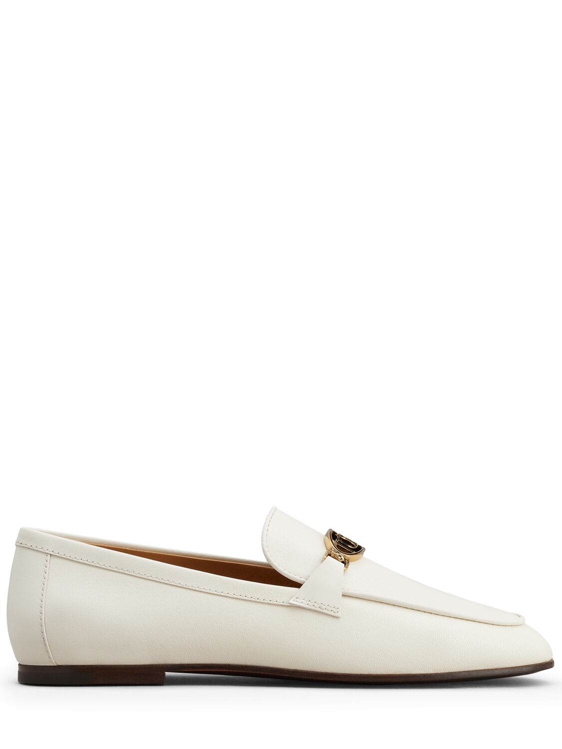 Tod's 5mm Logo Leather Loafers In Mousse