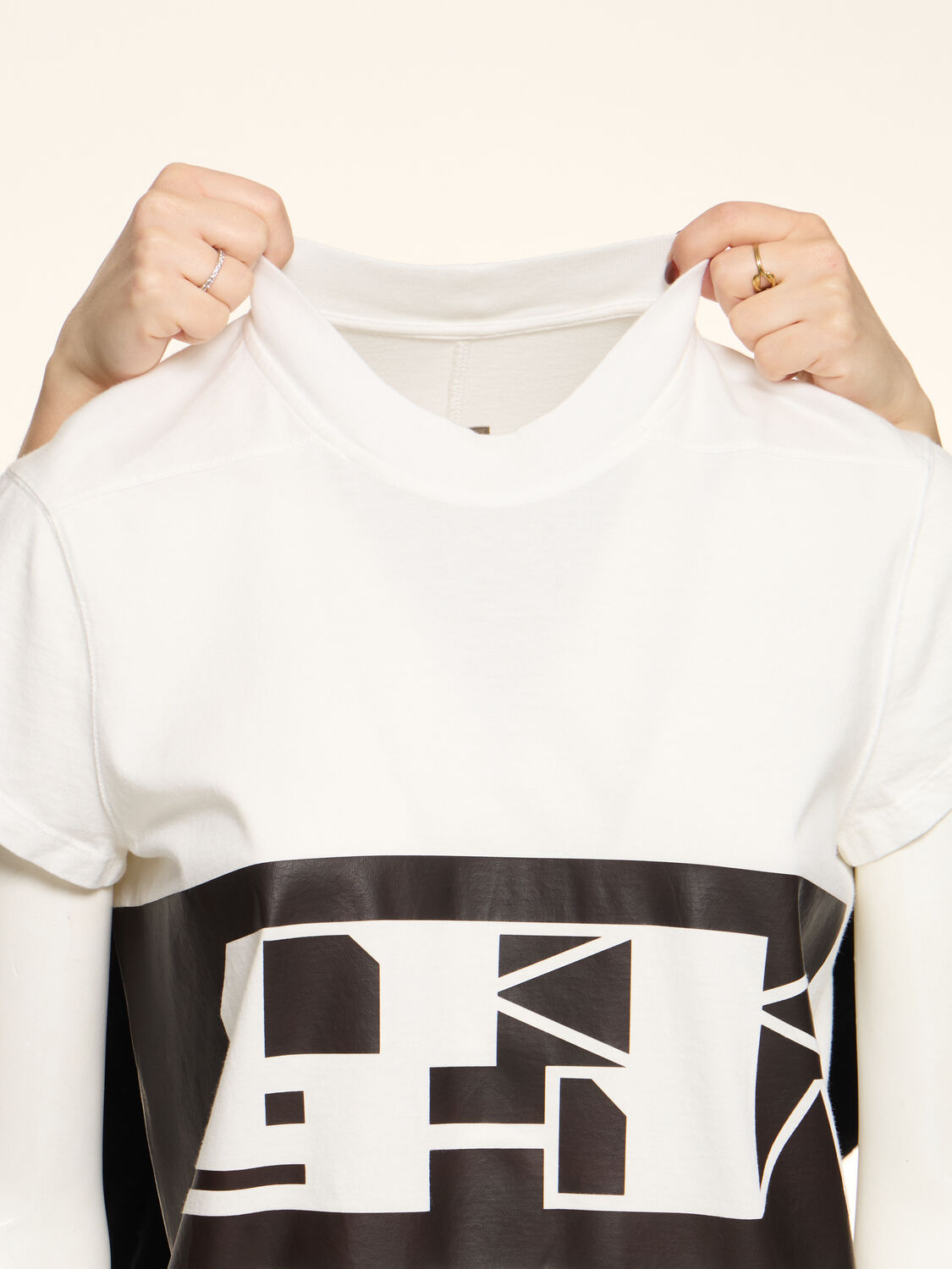 Shop Rick Owens Drkshdw Logo Short Sleeve Jersey T-shirt In White,black