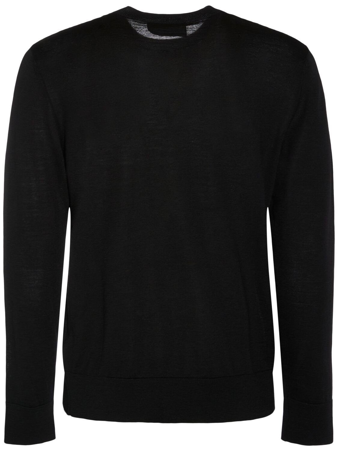 Shop Dsquared2 Logo Jacquard Wool Crewneck Sweater In Black