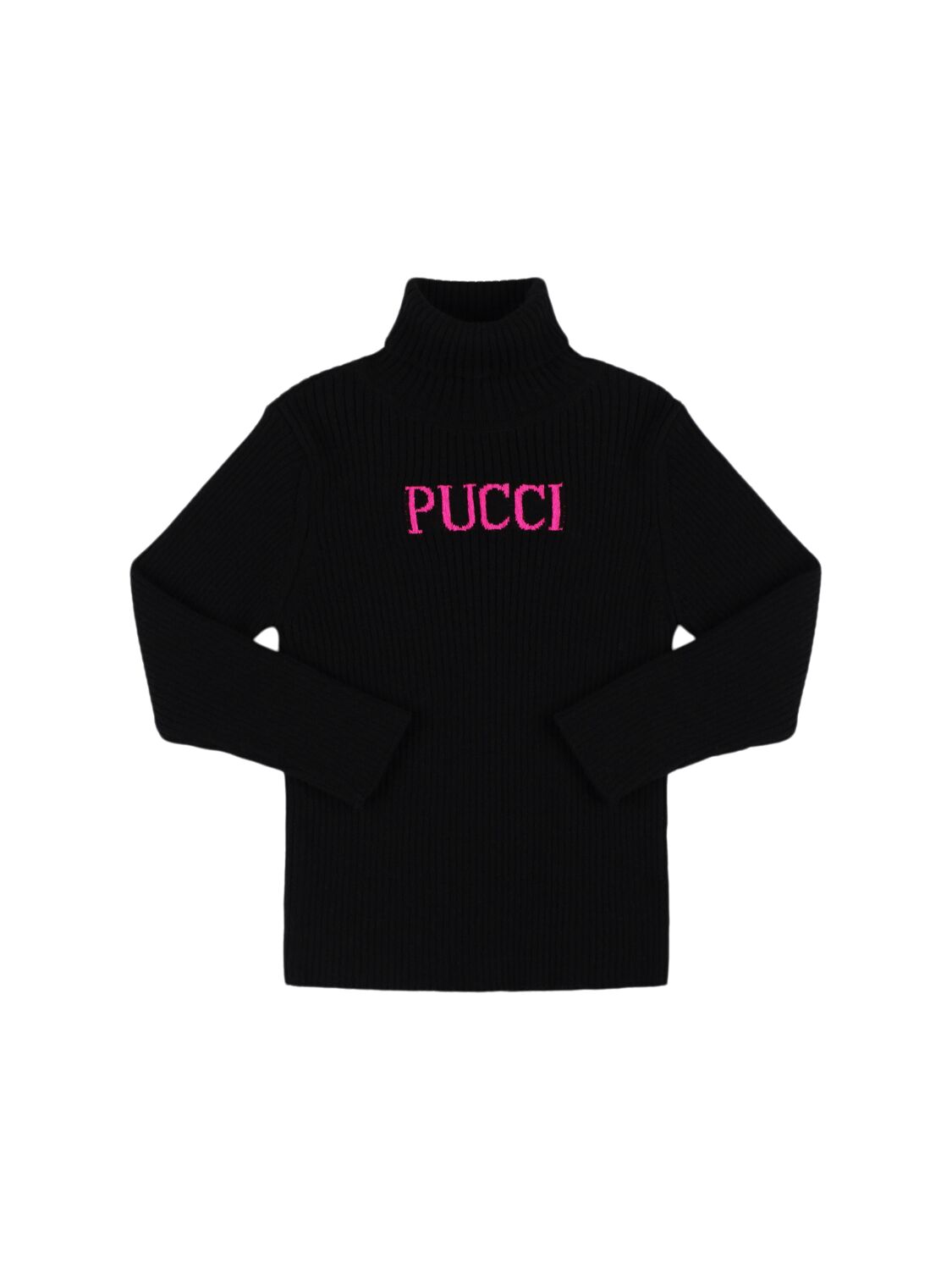 Pucci Wool & Cashmere Knit Turtleneck In Black