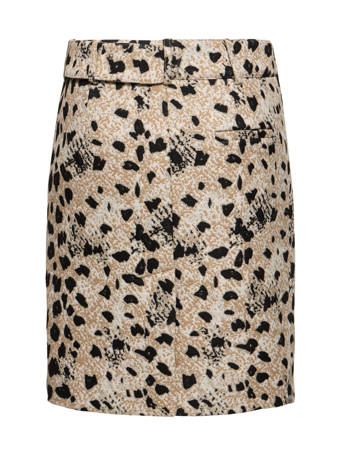 Shop Jacquemus La Jupe Obra Leo Cady Side Buckle Skirt In Multi,beige