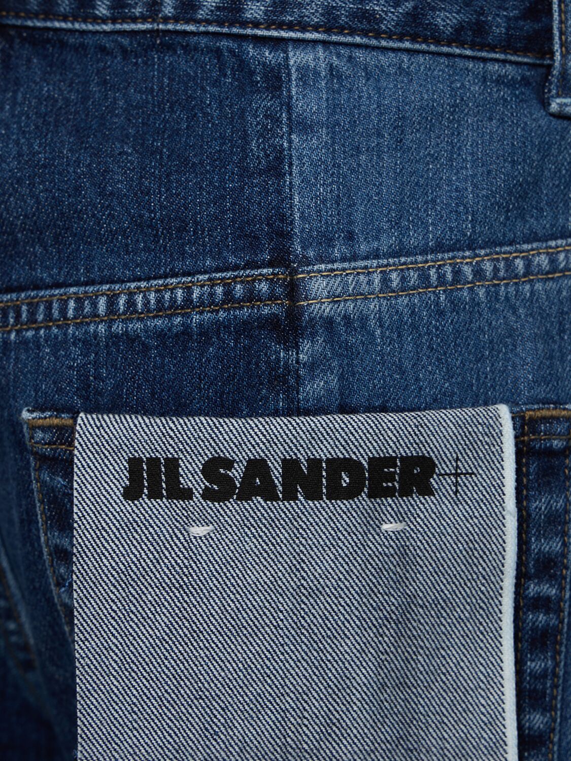 Shop Jil Sander Washed Denim Patchwork Midrise Jeans In Blue,multi