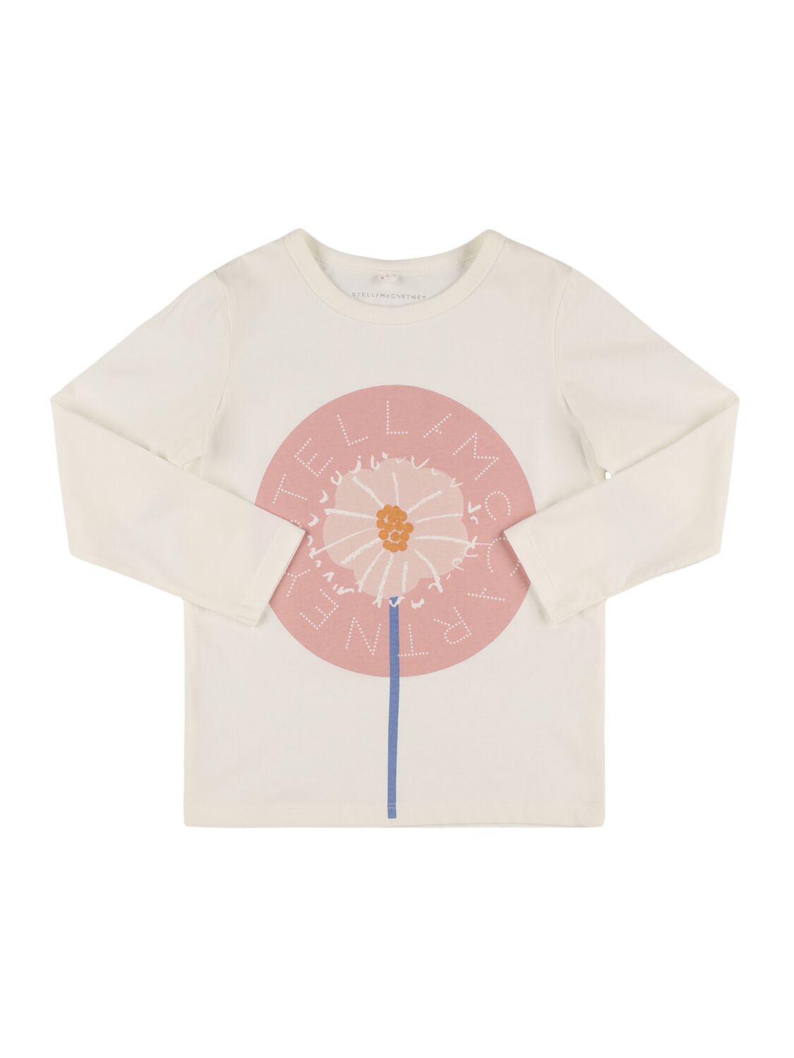 Stella Mccartney Babies' Printed Cotton Jersey Long Sleeve Top In White