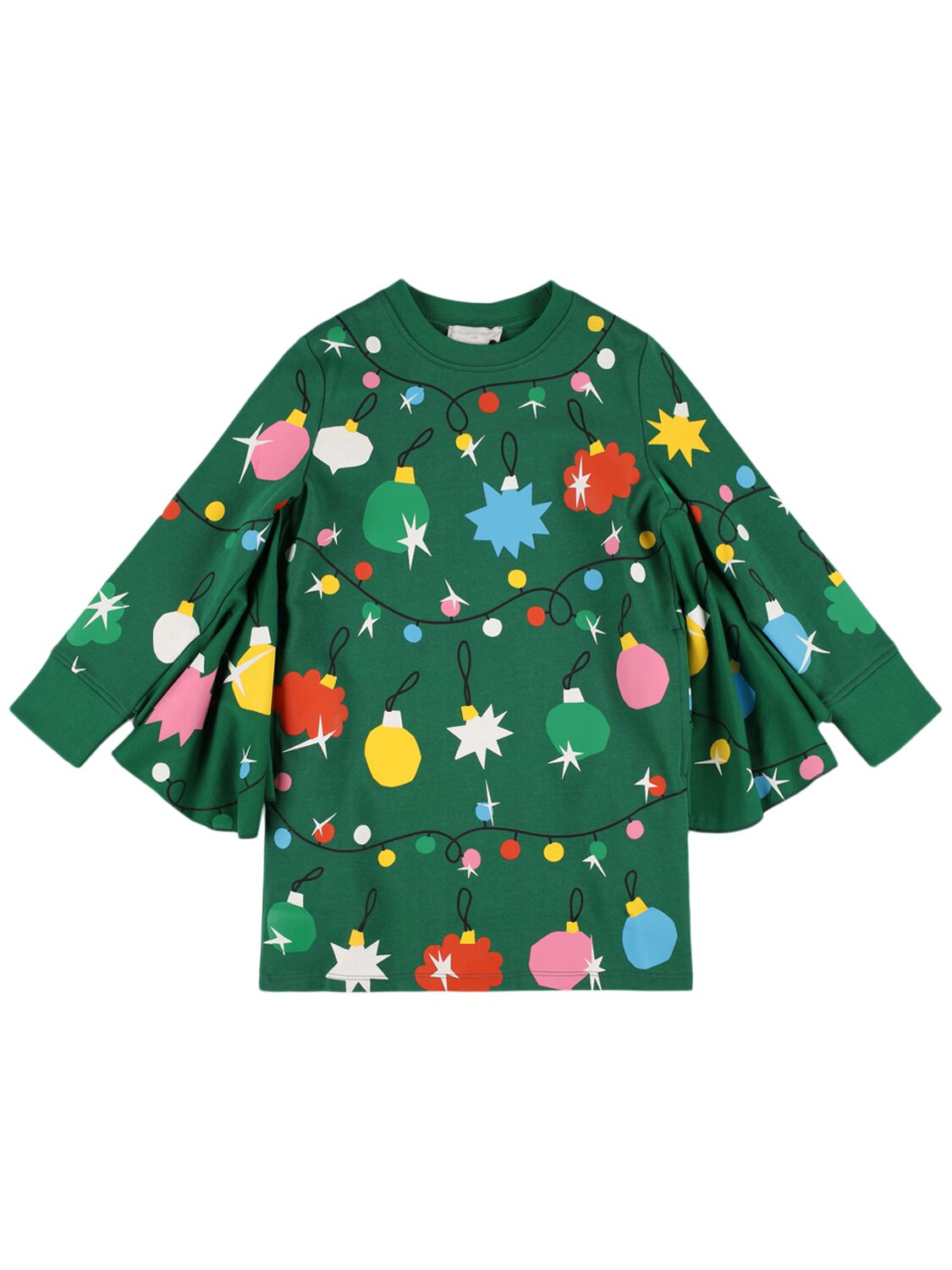 Stella Mccartney Babies' Printed Cotton Dress In Green