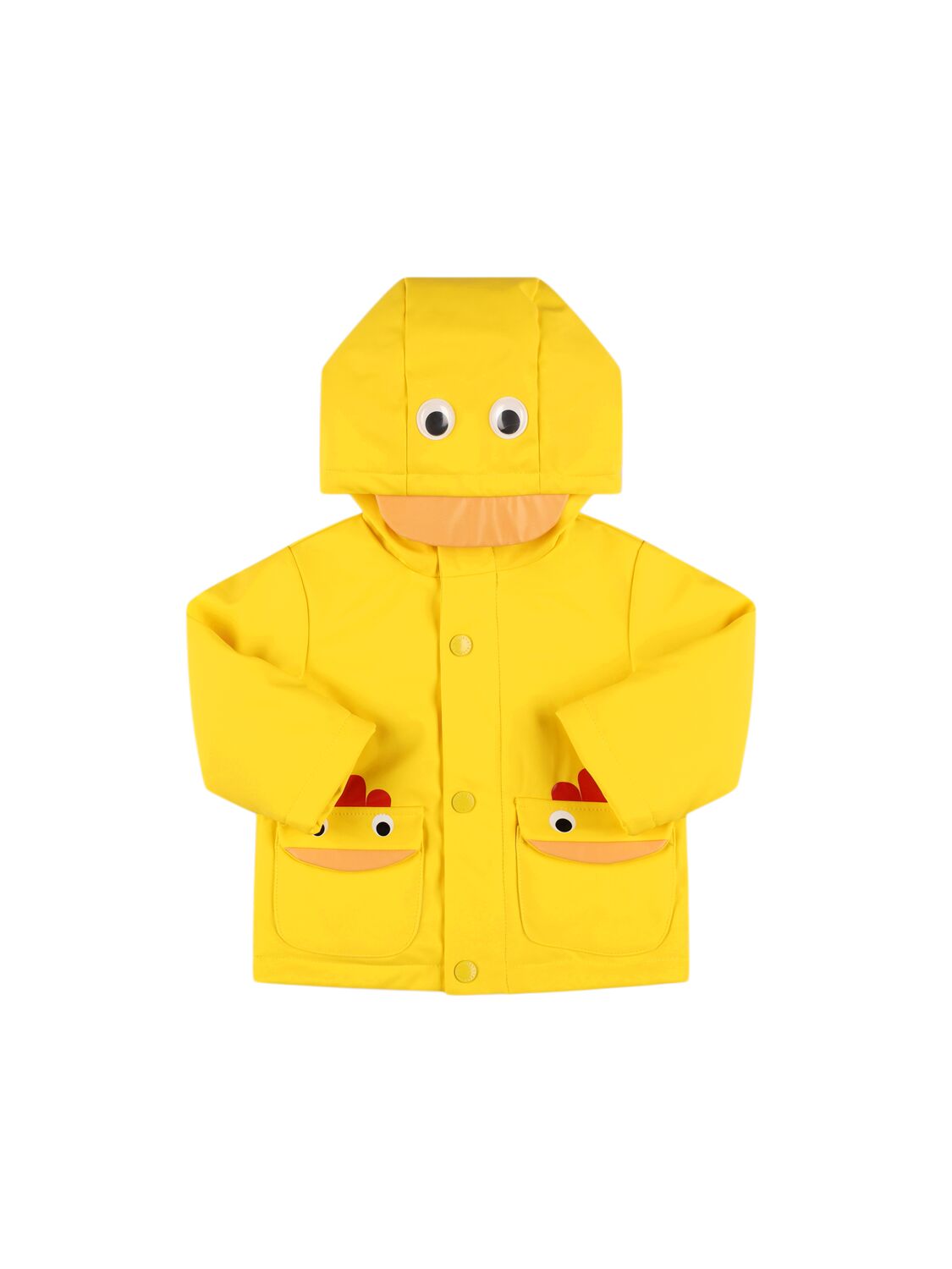Stella Mccartney Babies' Printed Poly Raincoat In Yellow