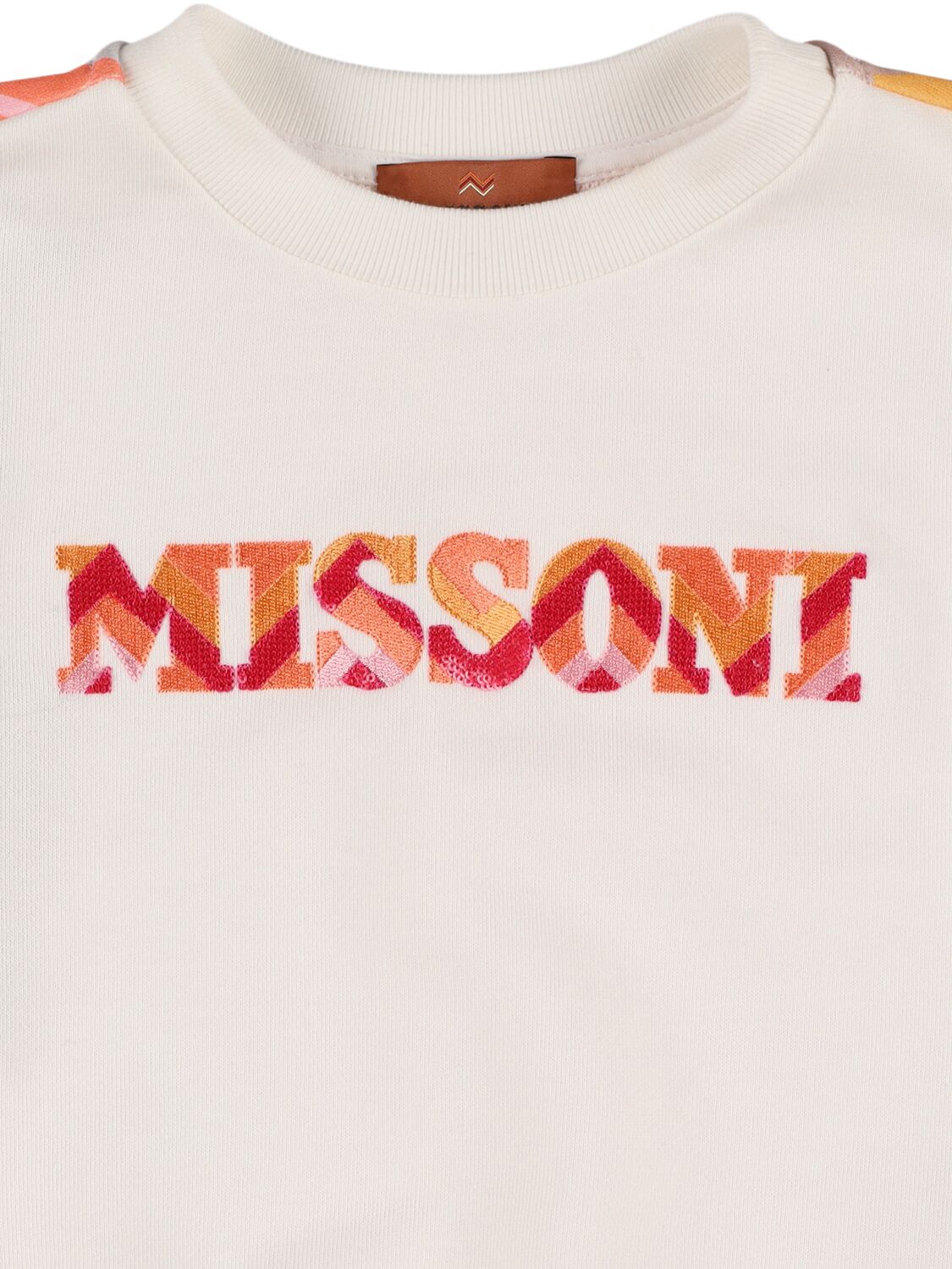 Shop Missoni Printed Cotton Jersey Sweatshirt In White/multi