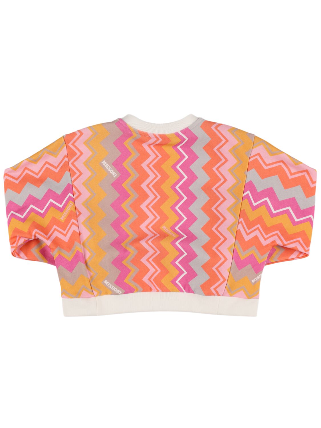 Shop Missoni Printed Cotton Jersey Sweatshirt In White/multi