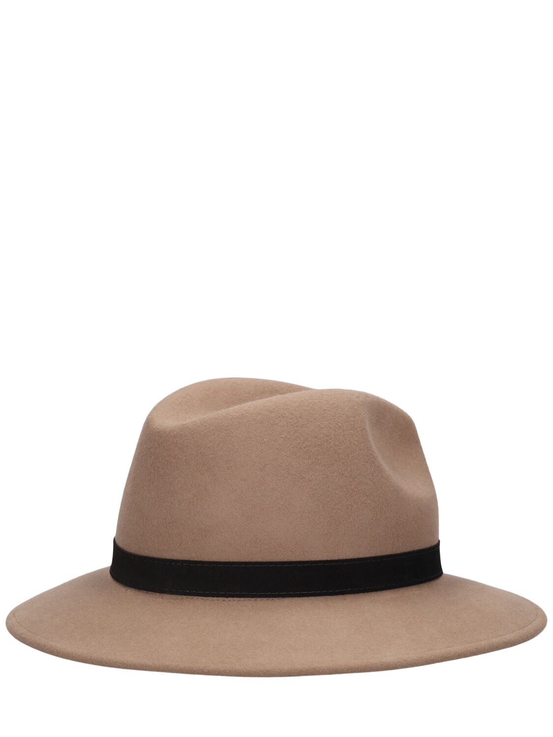 Shop Borsalino 6.5cm Dario Wool Felt Hat In Light Beige