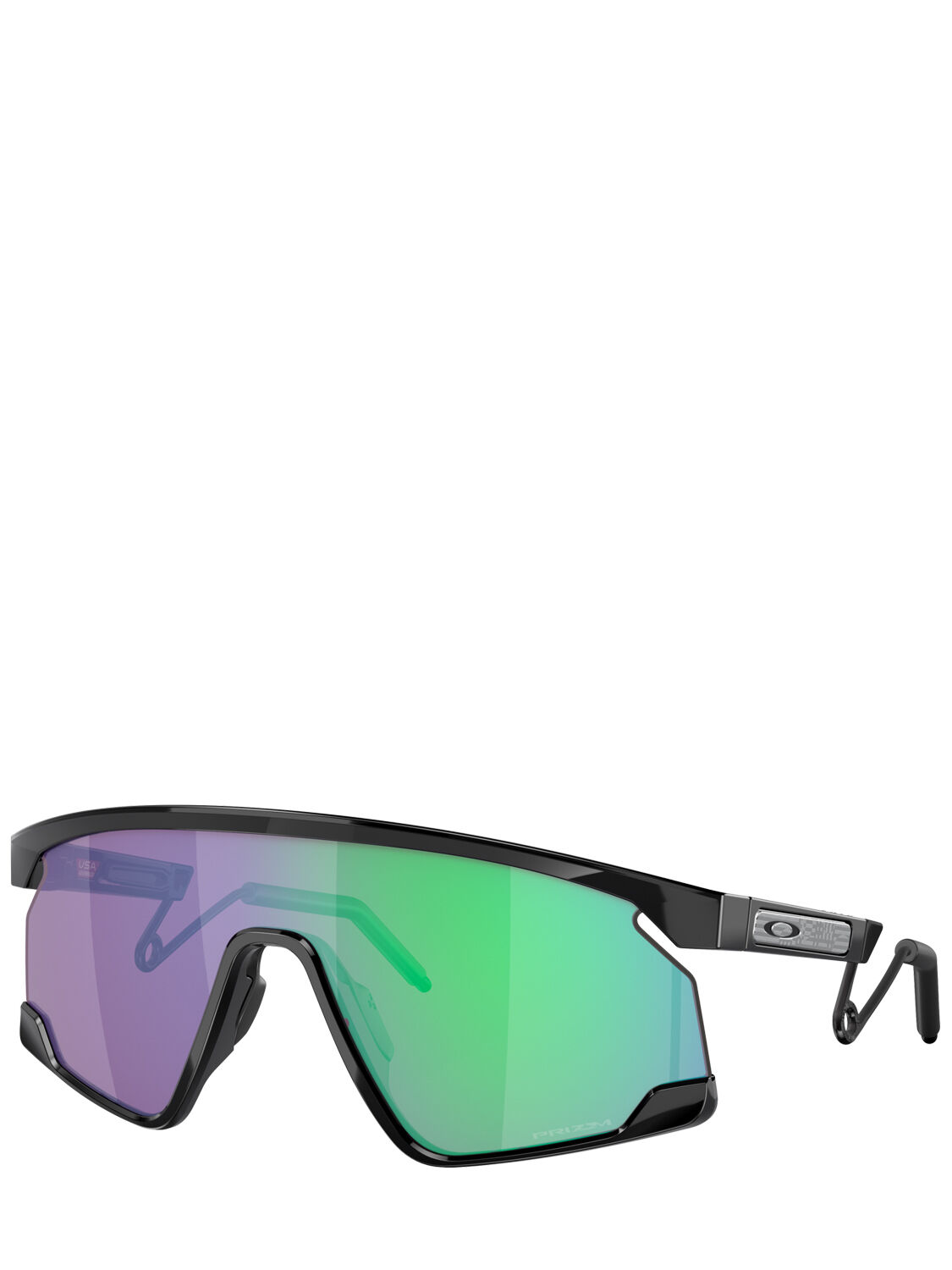 Shop Oakley Bxtr Prizm Mask Sunglasses In Green/black