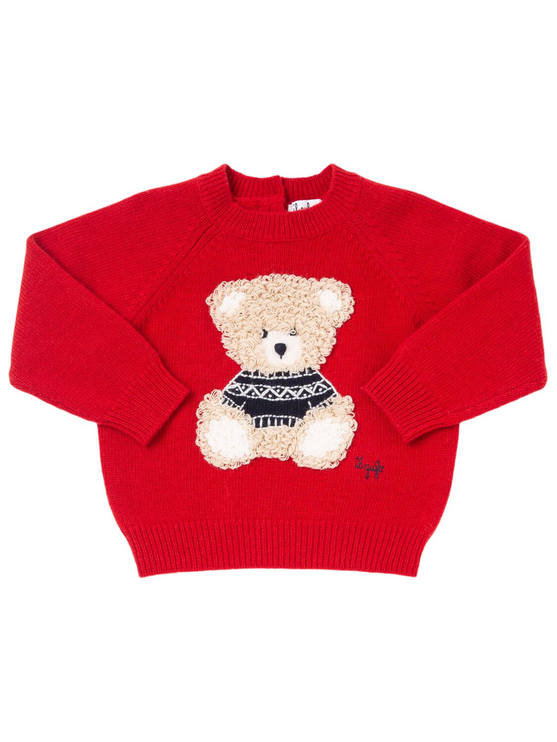 Il Gufo Babies' Wool Knit Sweater In Red