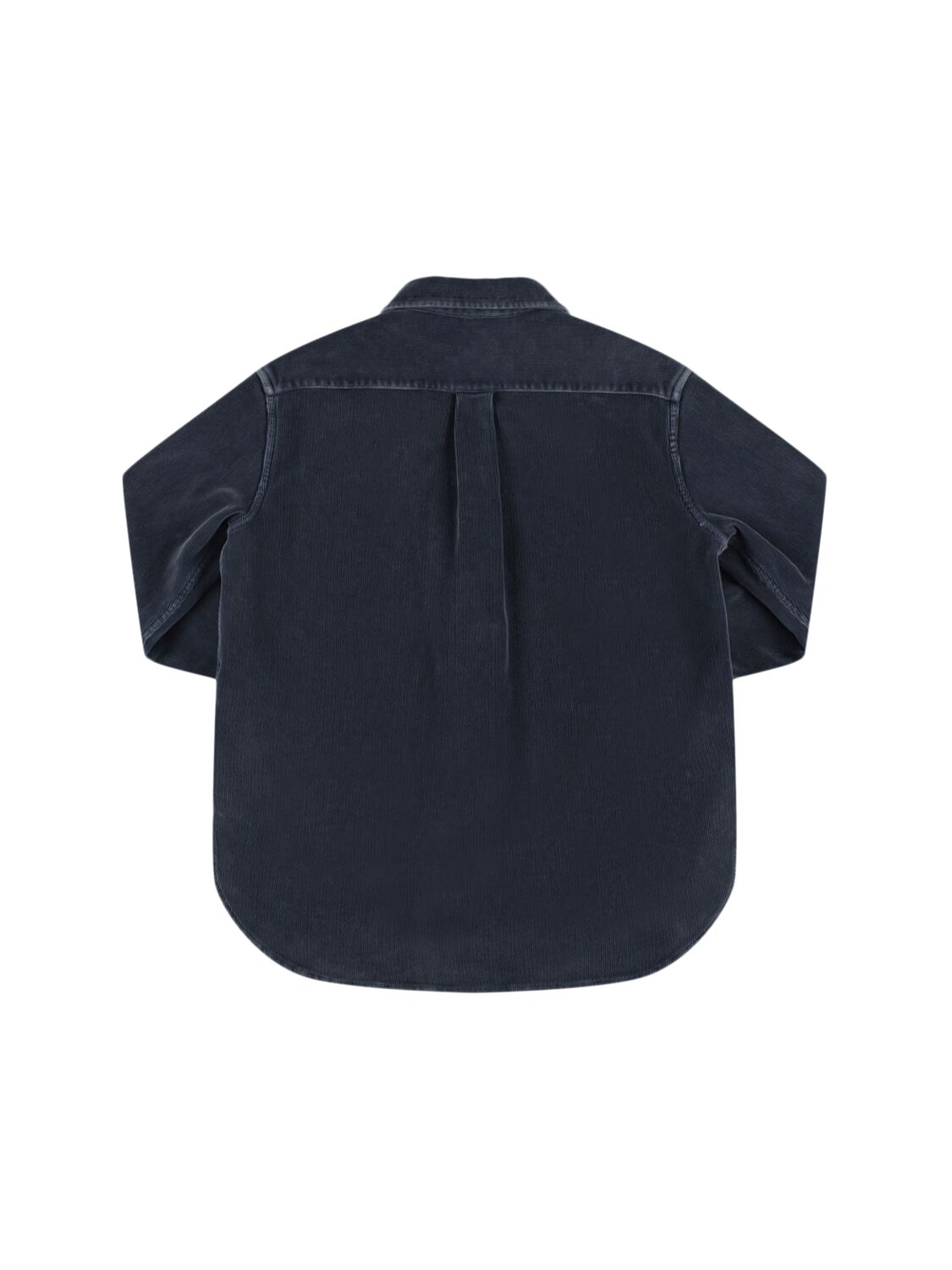 Shop Etro Cotton Blend Velvet Shirt In Dark Blue