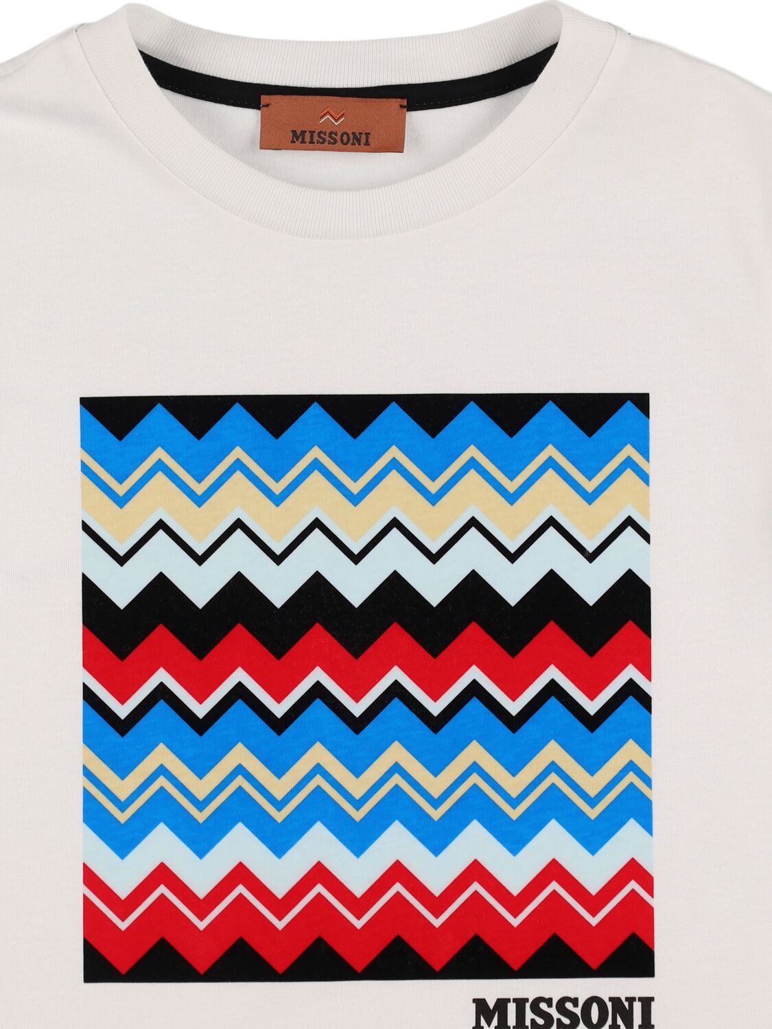 Shop Missoni Printed Cotton Jersey T-shirt In White/black