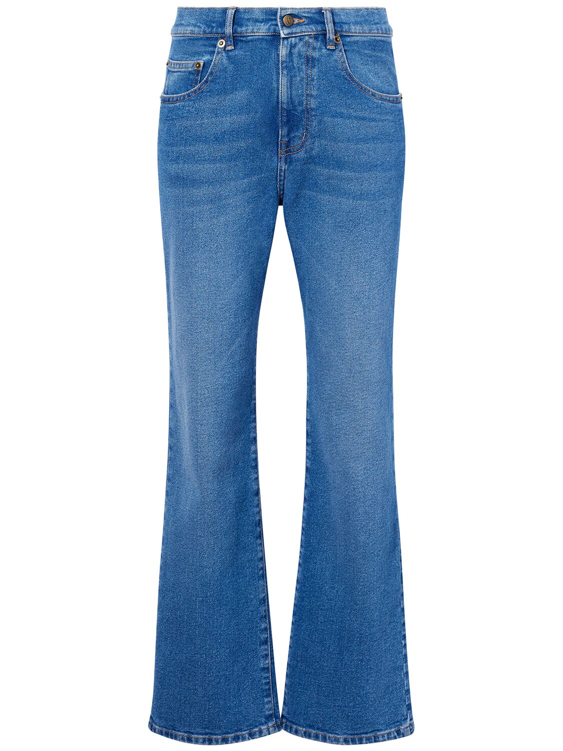 Shop Proenza Schouler Jasper Mid Rise Flared Jeans In Blue