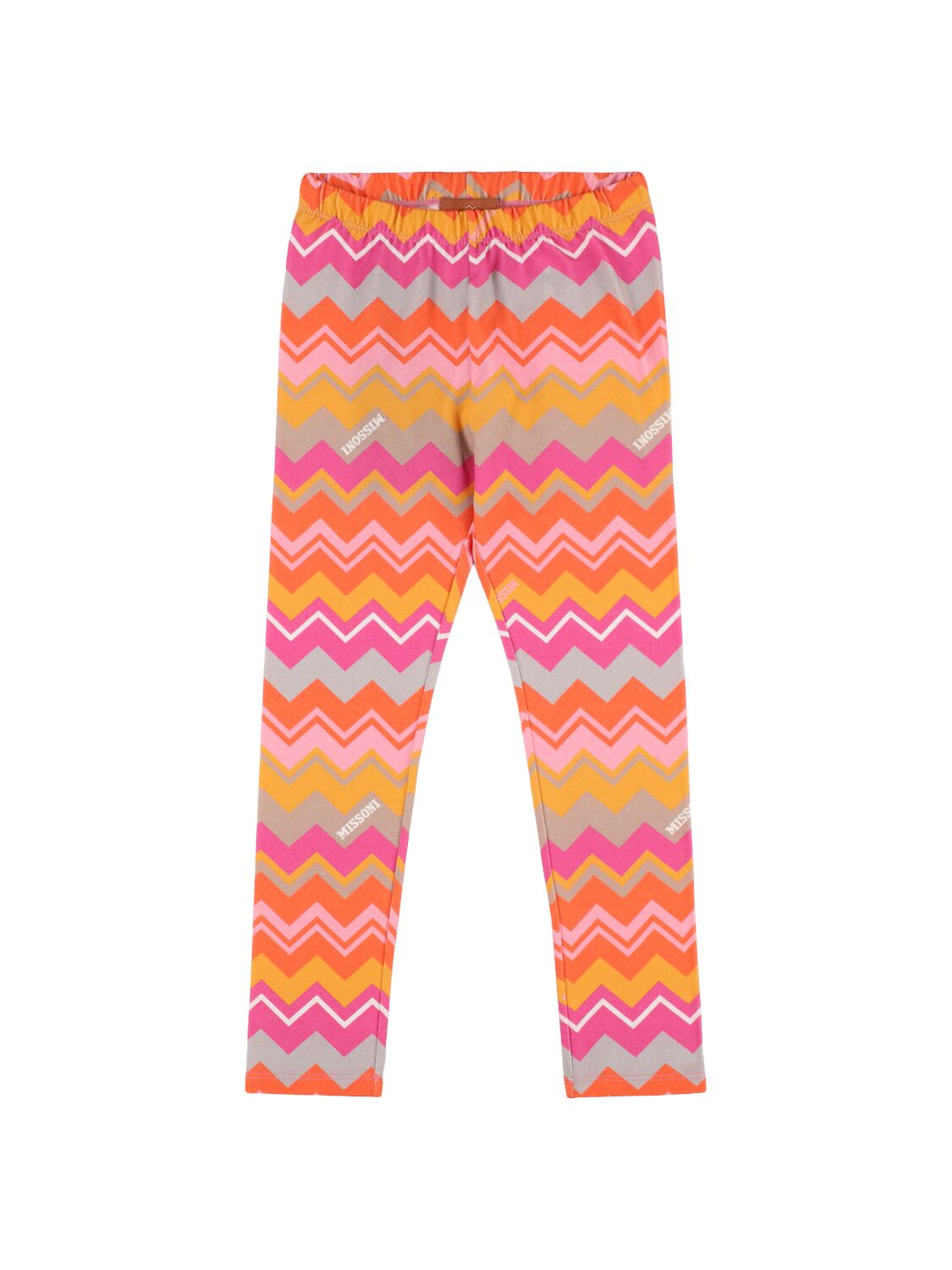 Missoni Printed Stretch Cotton Jersey Leggings In Fuchsia