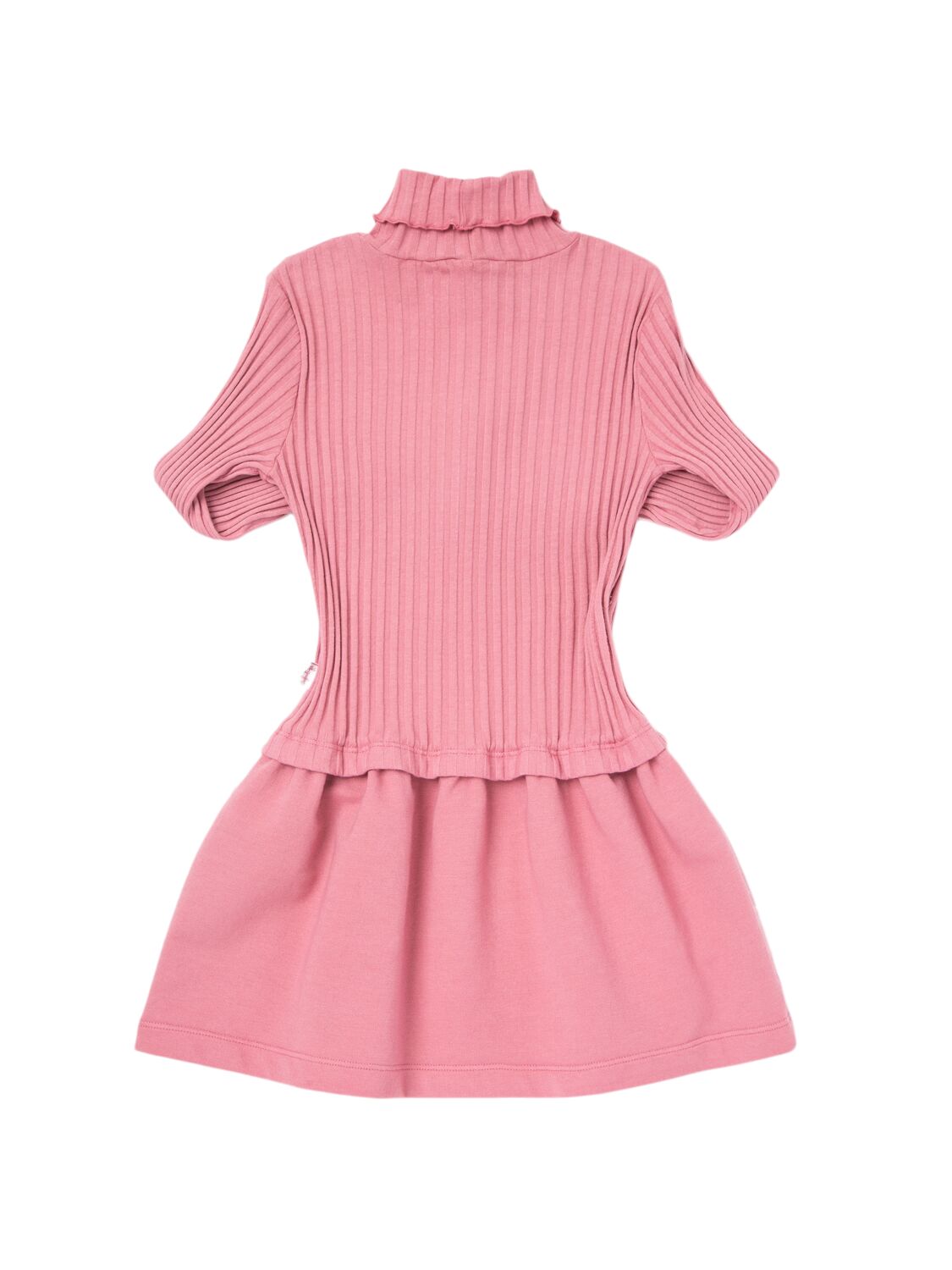 Shop Il Gufo Stretch Cotton Jersey Dress In Pink