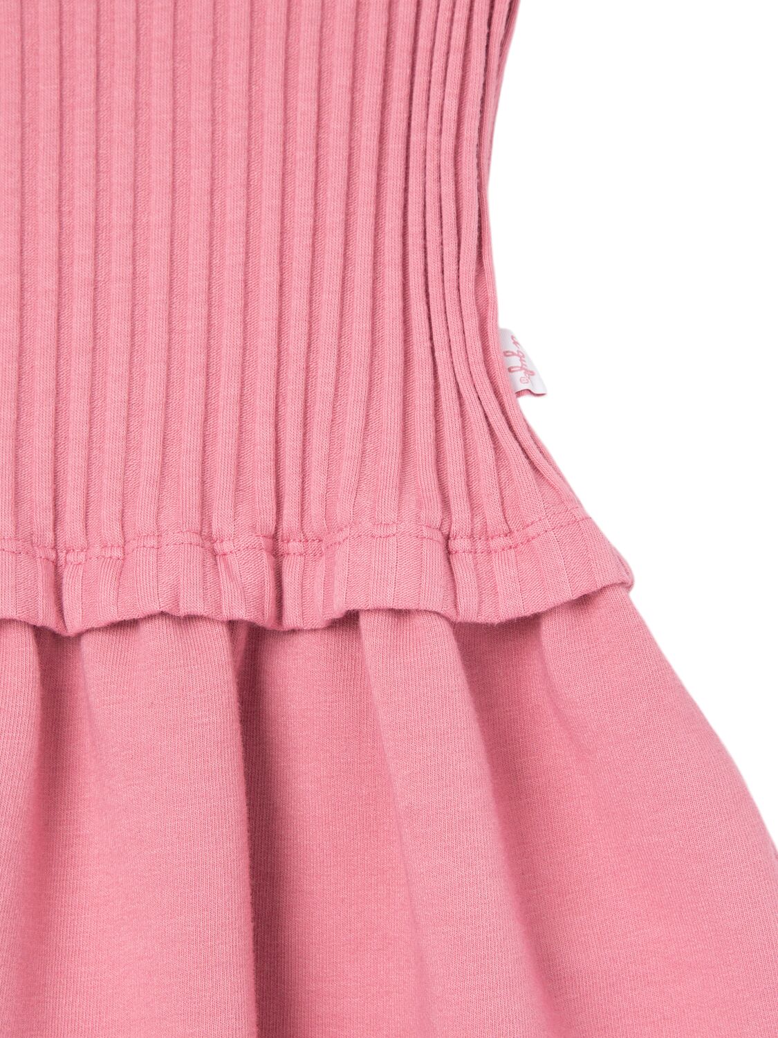 Shop Il Gufo Stretch Cotton Jersey Dress In Pink