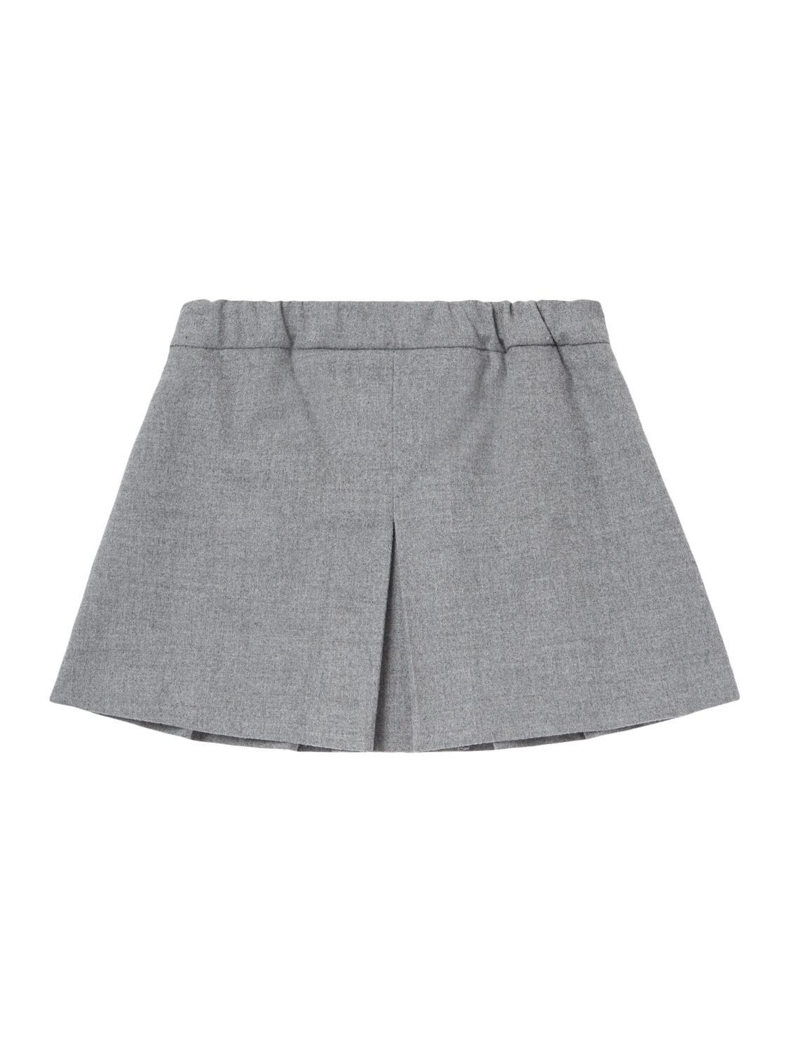 Shop Il Gufo Pleated Viscose Blend Mini Skirt In Grey