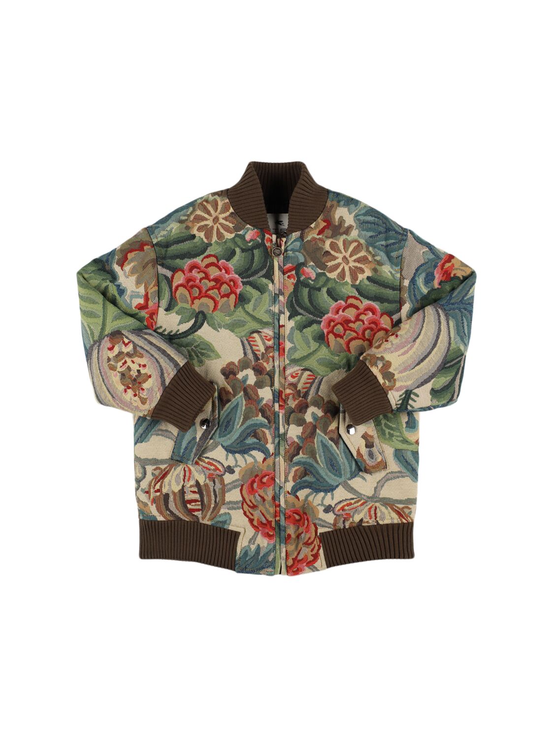 Etro Printed Cotton Blend Bomber Jacket In Multi