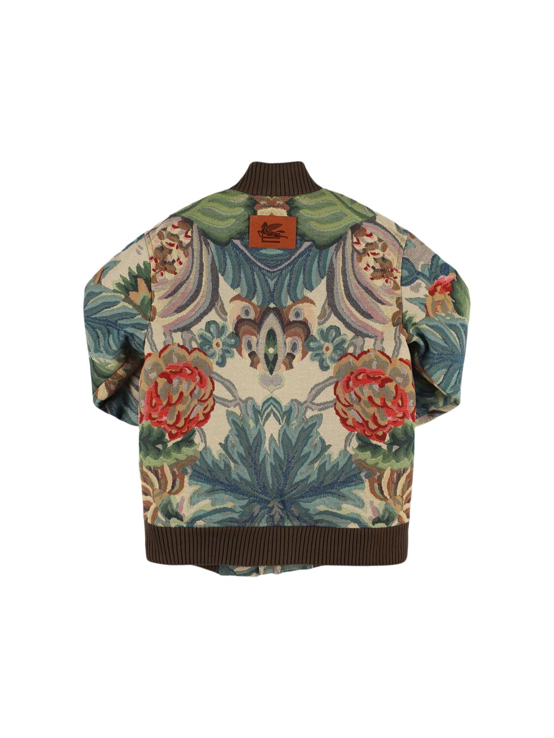 Shop Etro Printed Cotton Blend Bomber Jacket In Multicolor