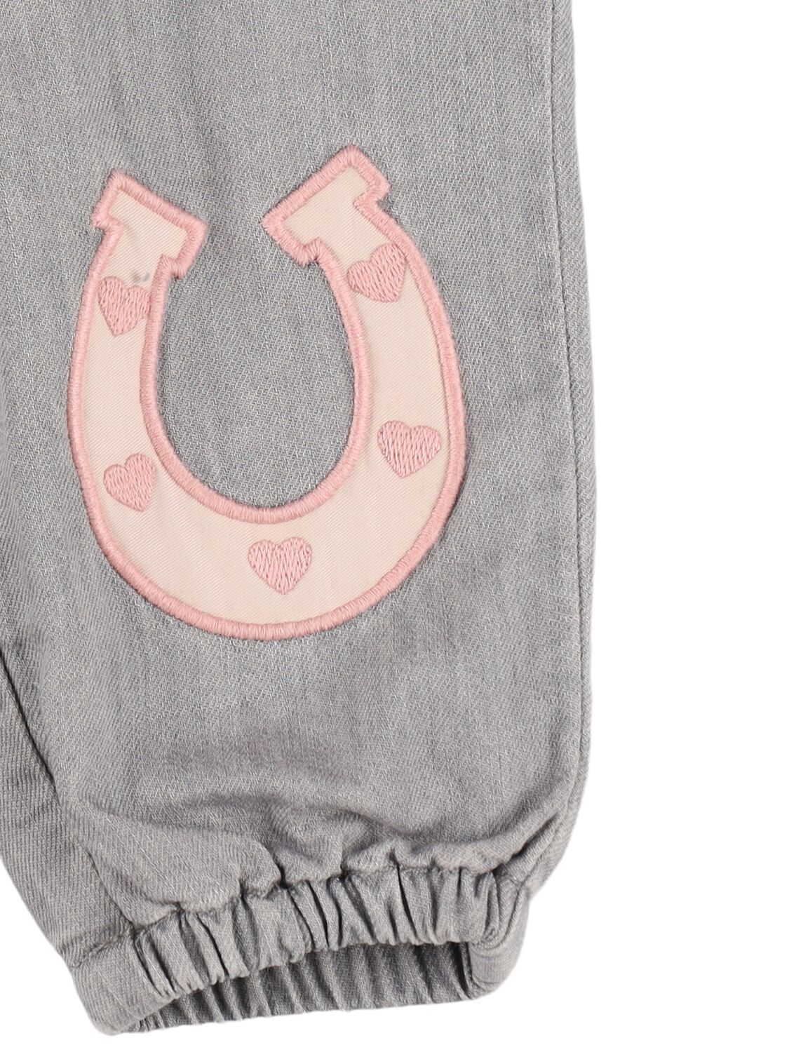Shop Stella Mccartney Cotton Chambray Pants In Grey