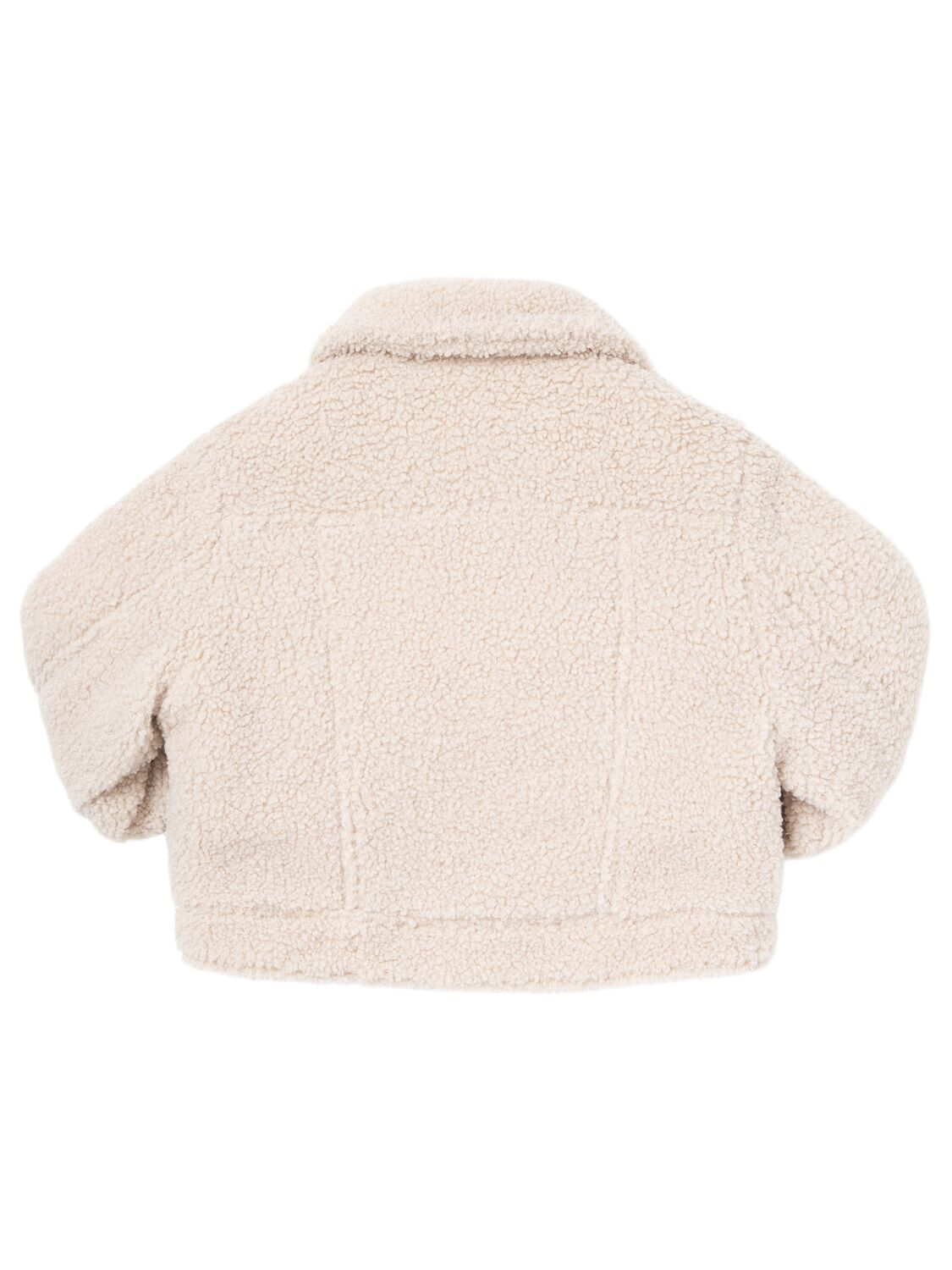 Shop Il Gufo Teddy Jacket In Beige