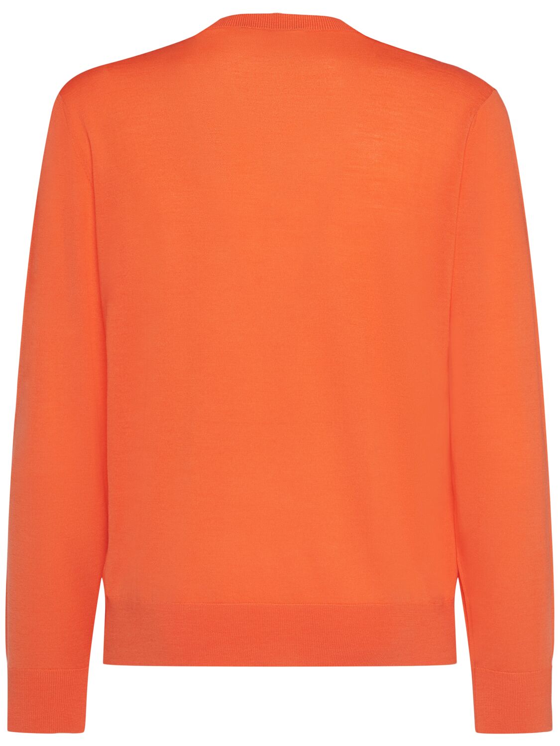 Shop Dsquared2 Monogram Wool Crewneck Sweater In Orange