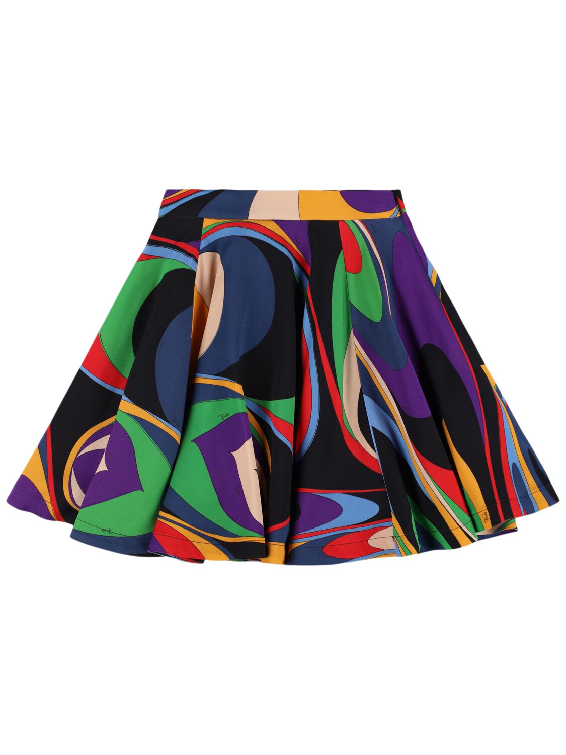 Pucci Printed Viscose Cady Skirt In Multi