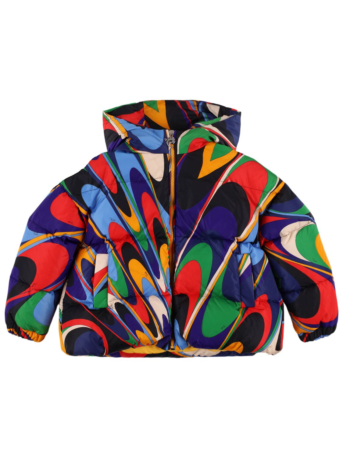 Pucci Printed Recycled Nylon Puffer Jacket In Multi