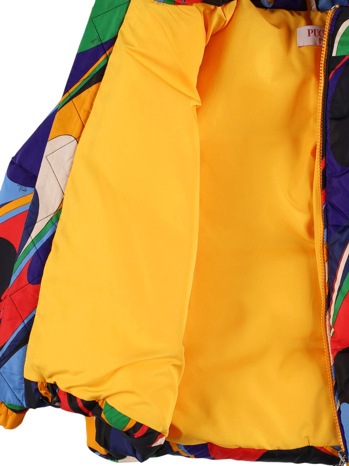 Shop Pucci Printed Recycled Nylon Down Jacket In Multicolor